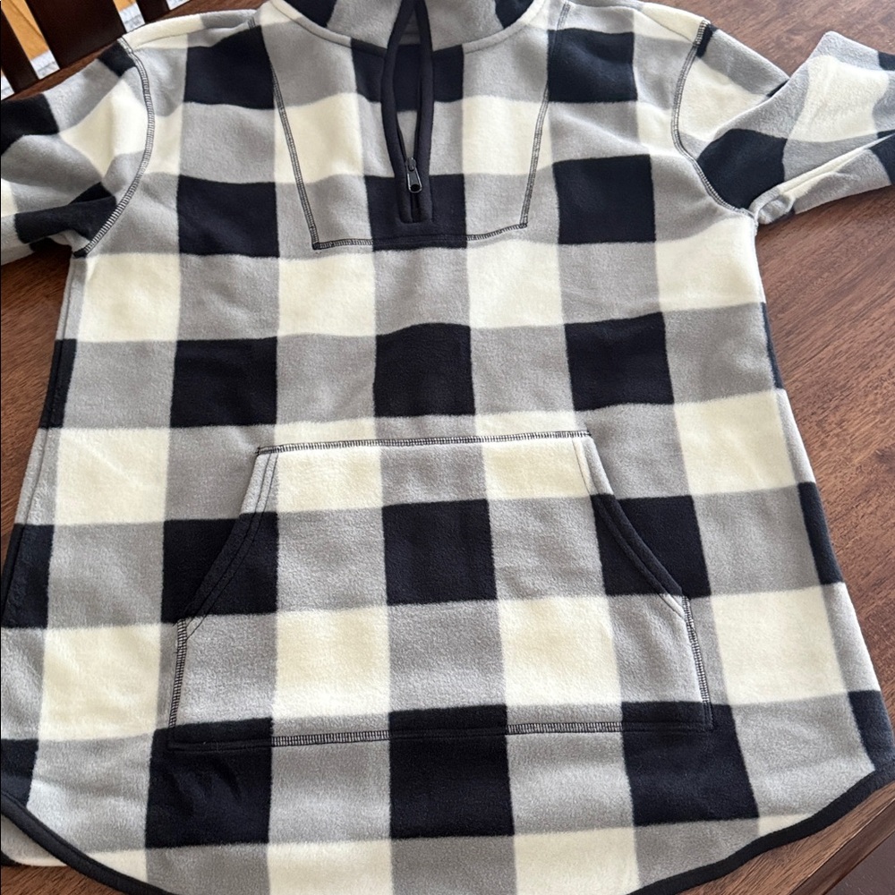 Style & Co quarter zip fleece plaid sweatshirt - Picture 5 of 11